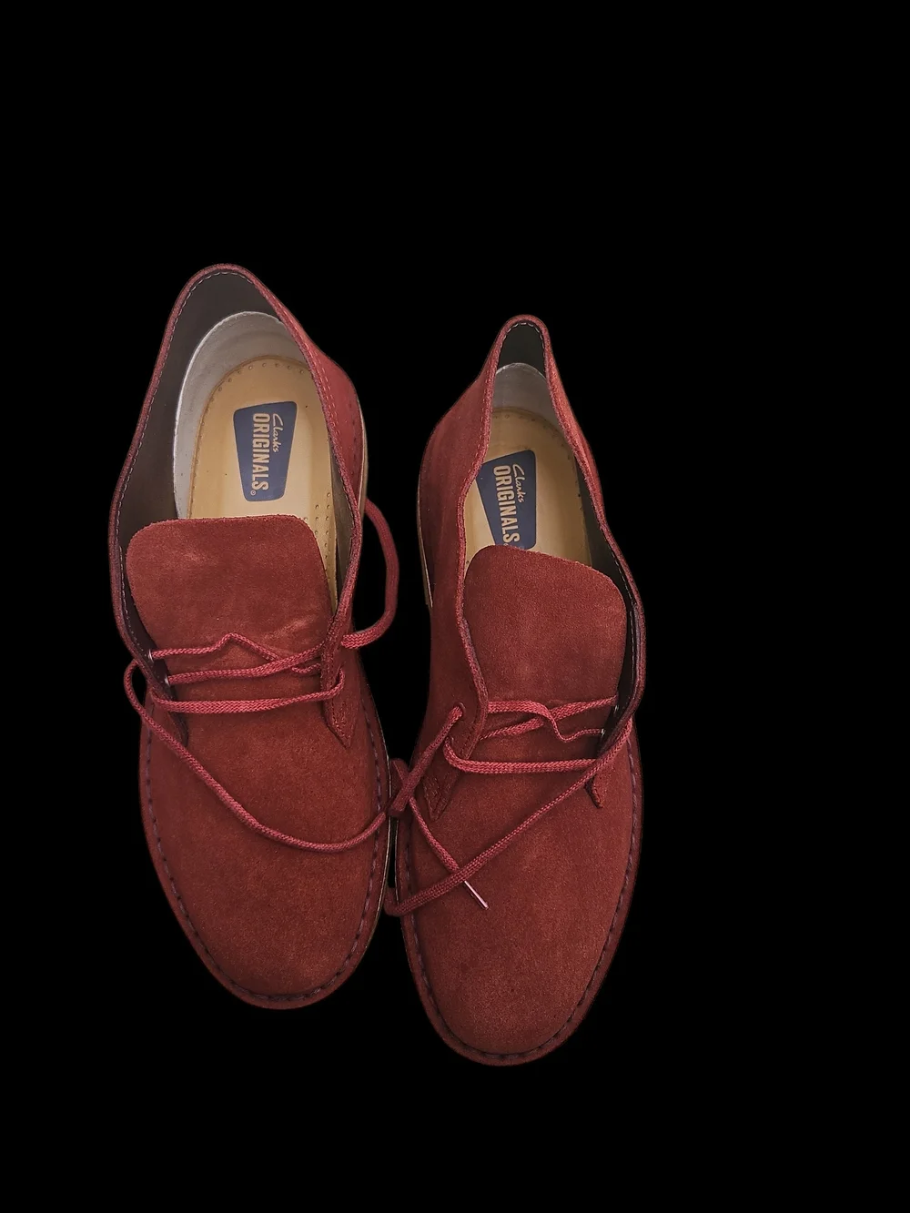 Clarks Men's Burgundy Suede Chukka Boots